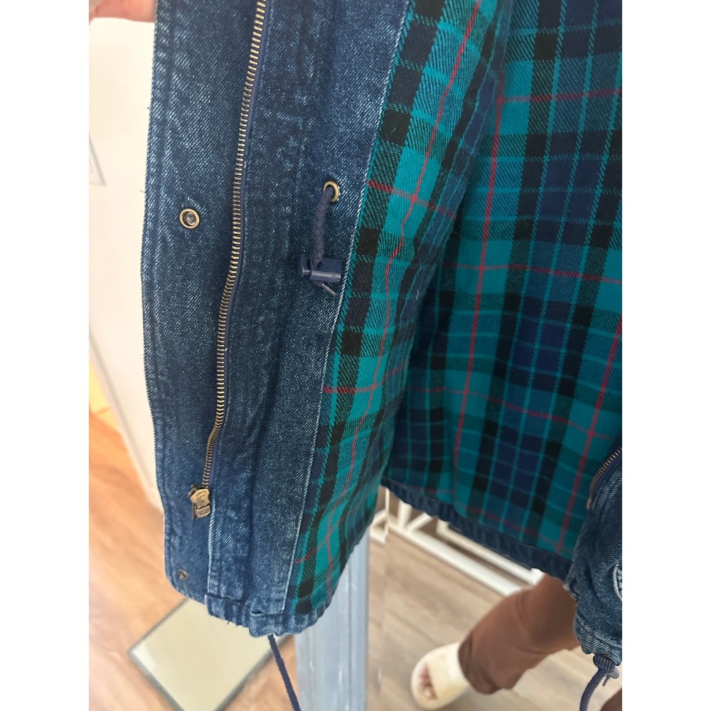Pacific Trail Vintage Denim Field Jacket Flannel Lined Utility Coat Deadstock S - Picture 8 of 12